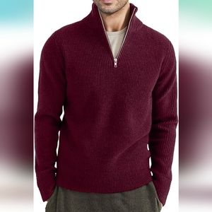 Goodthreads Men's Soft Cotton Quarter-Zip Sweater